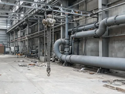 Plant shutdown lift near process piping